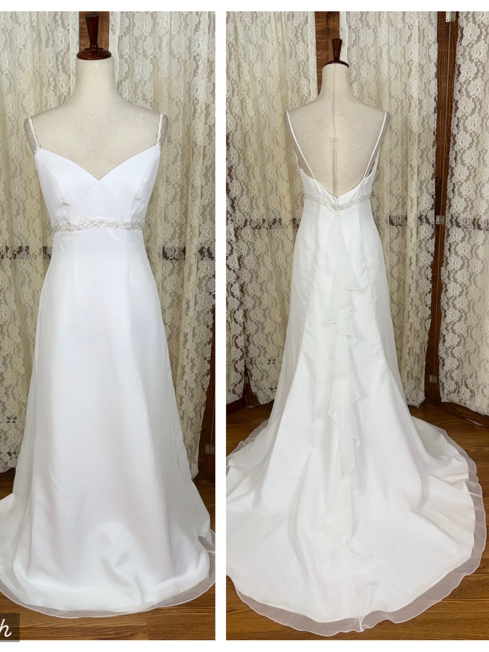Beautiful Vintage Y2K Galina Chiffon Wedding Gown